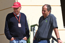 Niki Lauda, Mercedes Non-Executive Chairman with Gerhard Berger