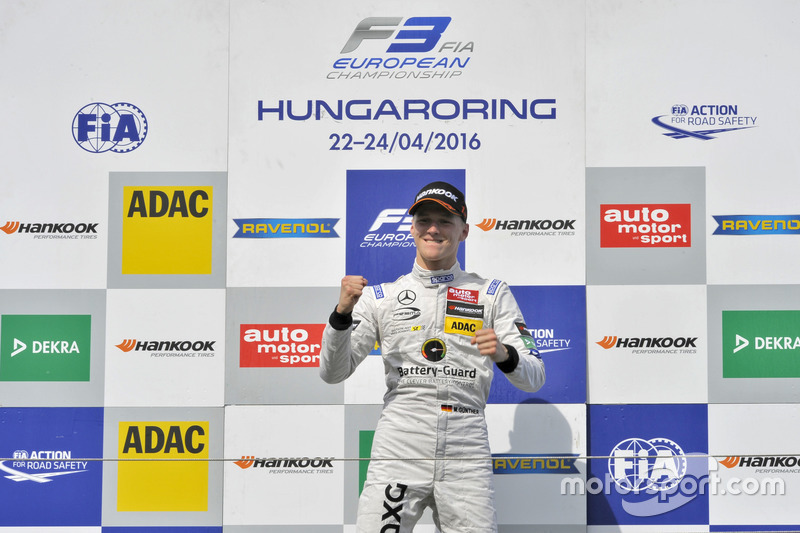 Podio: ganador Maximilian Günther, Prema Powerteam Dallara F312 Mercedes-Benz