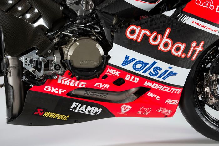 Detalle de la moto de Marco Melandri, Ducati Team