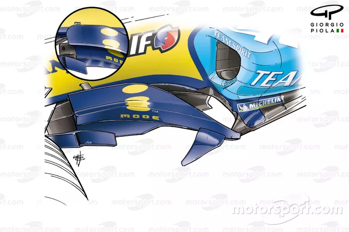 Renault R25 2005 bargeboard detail