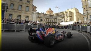 Coulthard y el Red Bull RB1 en Circuito Bogotá 2010