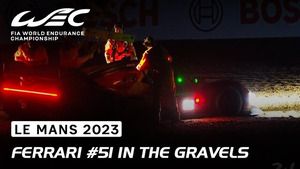24h Le Mans 2023 - Ferrari nr 51 w żwirze 
