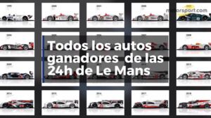 Todos los autos ganadores de las 24h de Le Mans