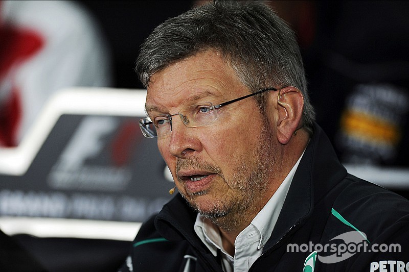 Ross Brawn, chefe da equipe Mercedes AMG F1 na coletiva da FIA