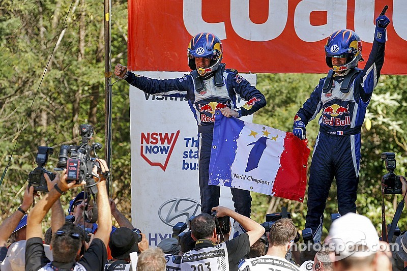 Vainqueurs et Champions du Monde 2015 : Sébastien Ogier et Julien Ingrassia, Volkswagen Polo WRC, Volkswagen Motorsport