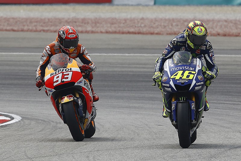 Valentino Rossi, Yamaha Factory Racing y Marc M&aacute;rquez, Repsol Honda Team