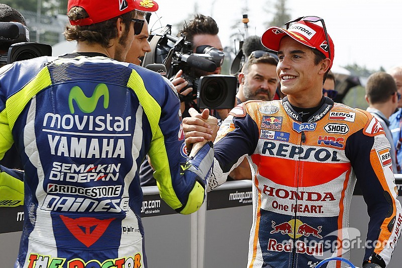 Marc Marquez, Repsol Honda Team e Valentino Rossi, Yamaha Factory Racing