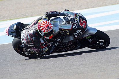 Moto2: Johann Zarco gewinnt, Jonas Folger auf dem Podest
