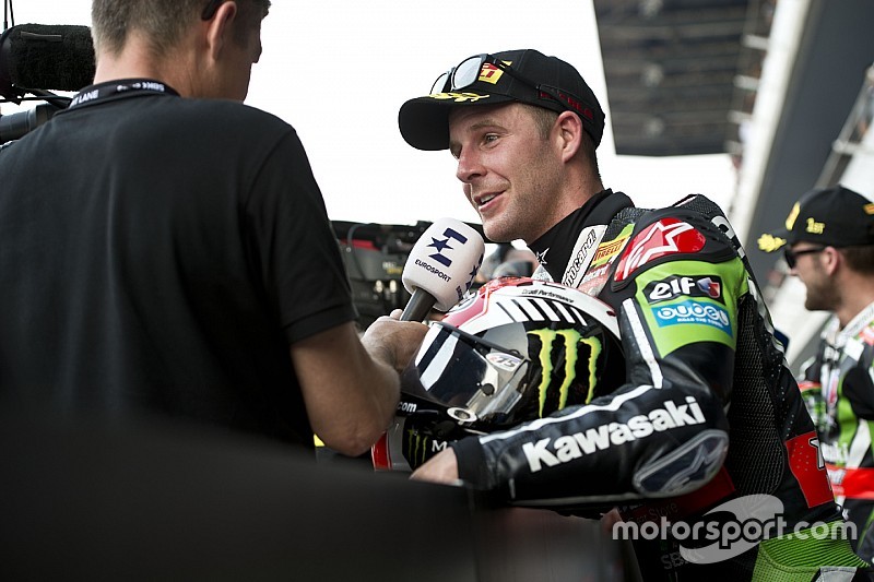 Jonathan Rea, Kawasaki Racing Team, con i giornalisti