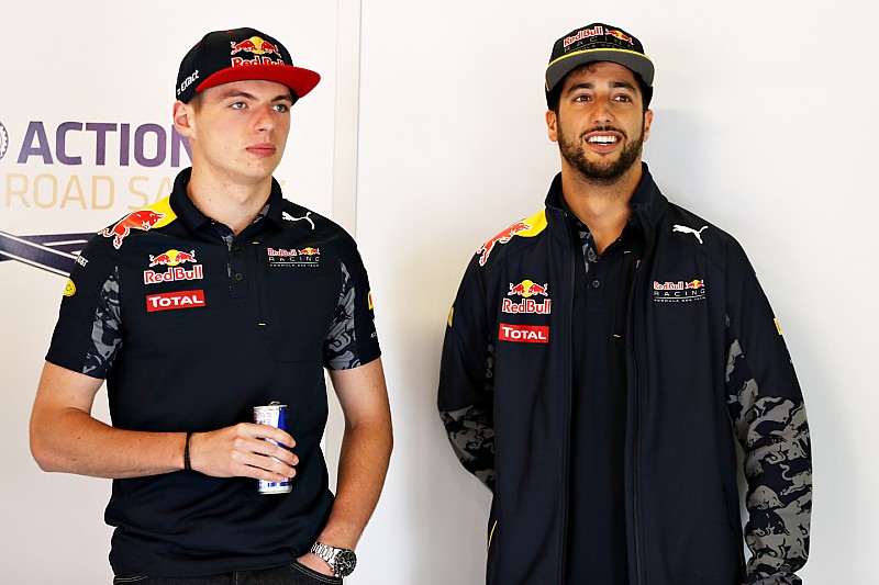 Max Verstappen, Red Bull Racing and Daniel Ricciardo, Red Bull Racing