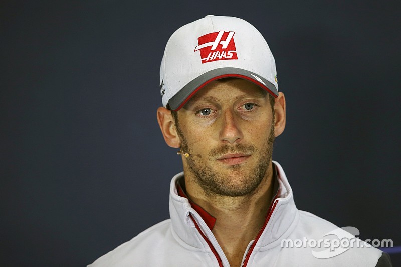 Romain Grosjean, Haas F1 Team in the FIA Press Conference