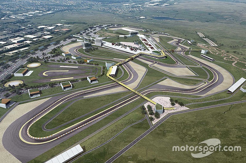 Una vista a&eacute;rea del circuito de Gales