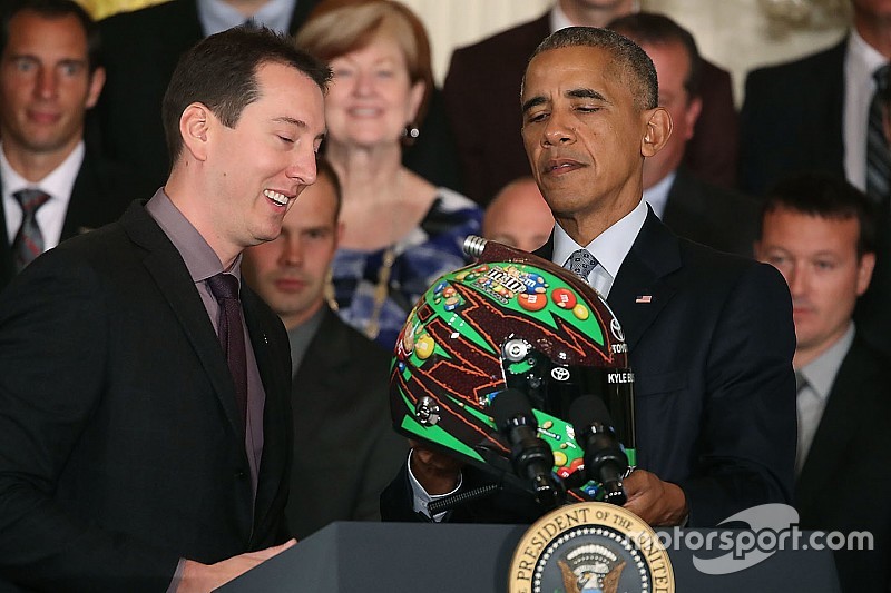 Kyle Busch, Joe Gibbs Racing Toyota meets with President Barack Obama at the White House