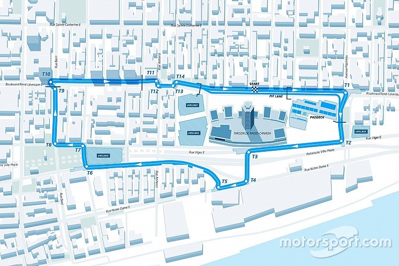 Montreal ePrix dise&ntilde;o de circuito