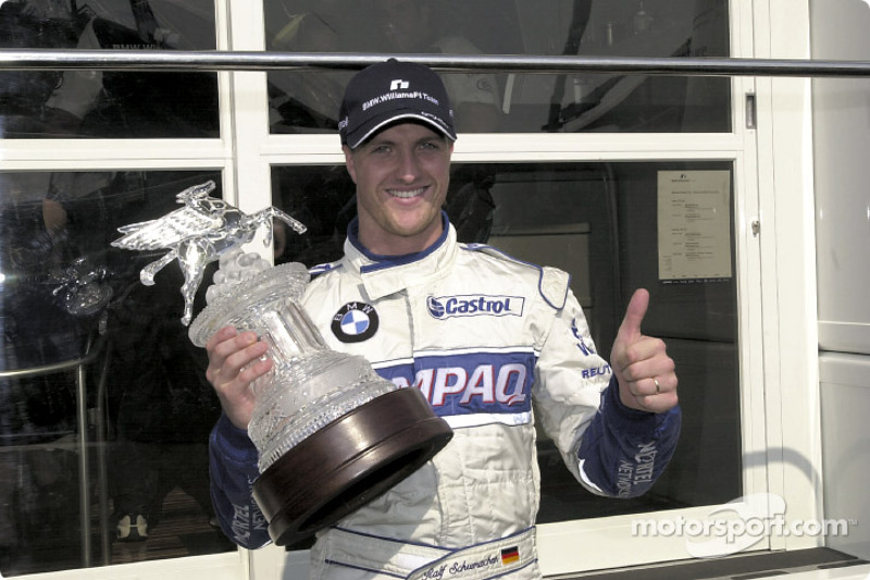 Ralf Schumacher and his trophy