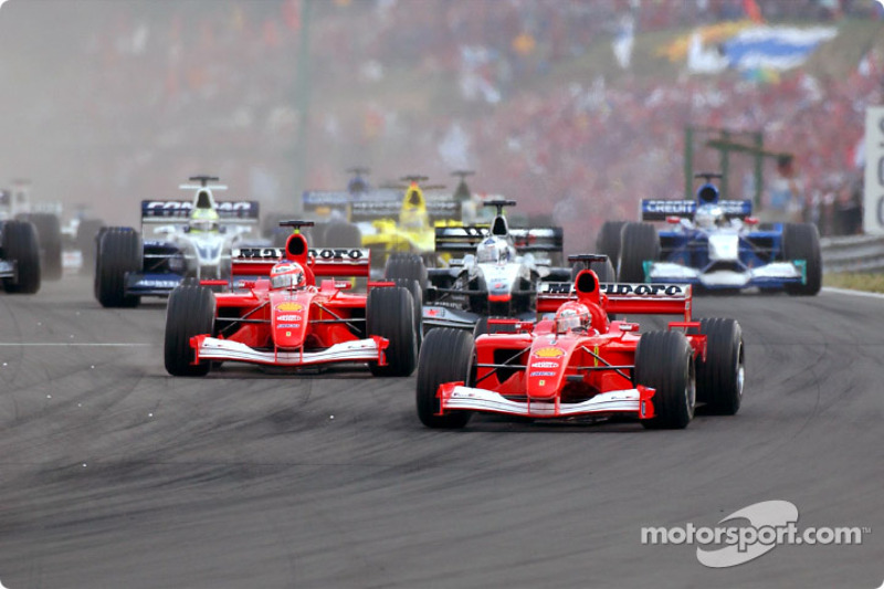 start: Michael Schumacher front, Rubens Barrichello