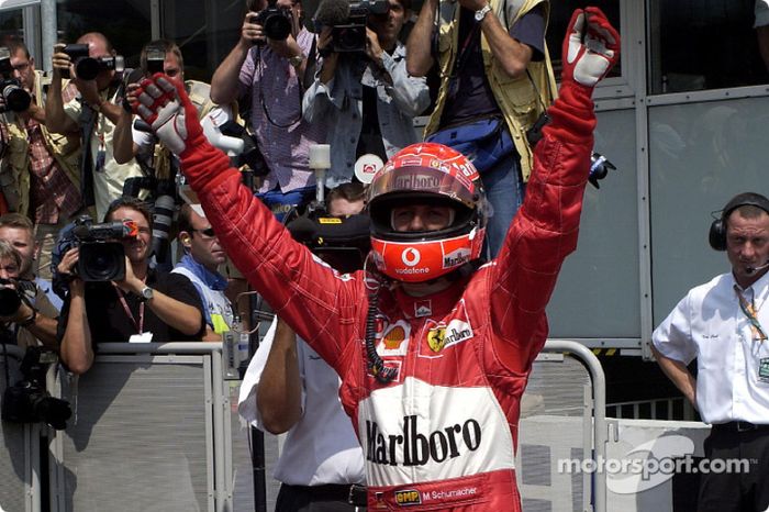 El ganador de la pole, Michael Schumacher
