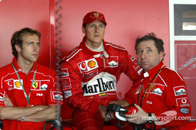 Luca Badoer, Michael Schumacher ve Jean Todt