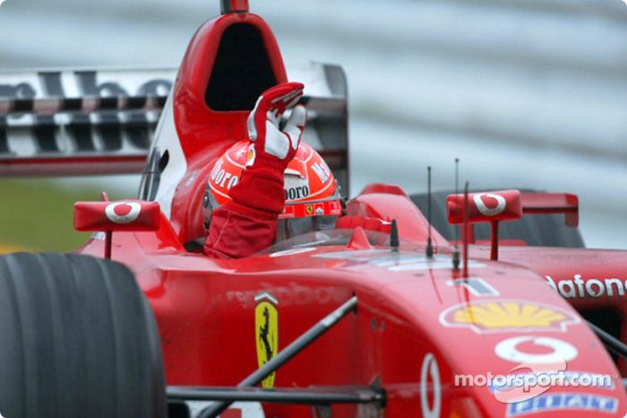 Schumacher se convirtió hexacampeón en su carrera número 194, y ahí ya acumulaba 70 victorias y 55 poles