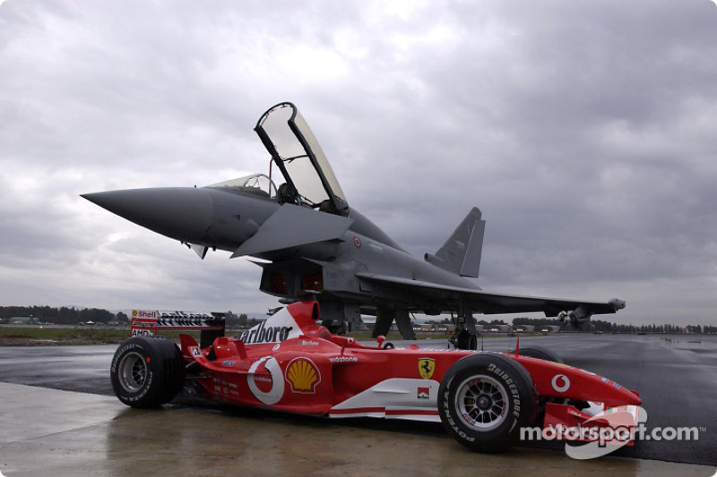 The Ferrari F2003-GA and the Eurofighter Typhoon