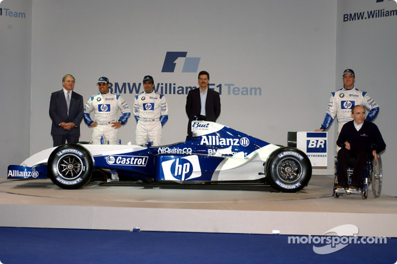 Patrick Head, Juan Pablo Montoya, Marc Gene, Dr Mario Theissen, Ralf Schumacher ve Frank Williams