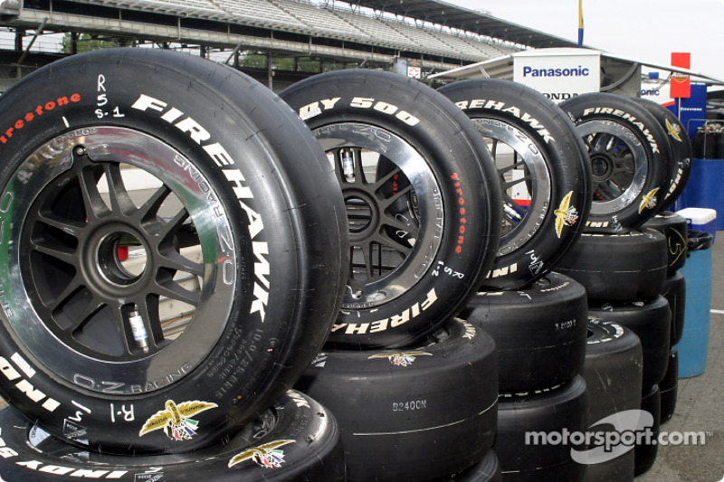 Indy 500 Firestone Firehawk tires at