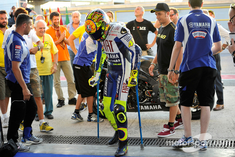 Valentino Rossi, Fiat Yamaha Team primera prueba después de su accidente