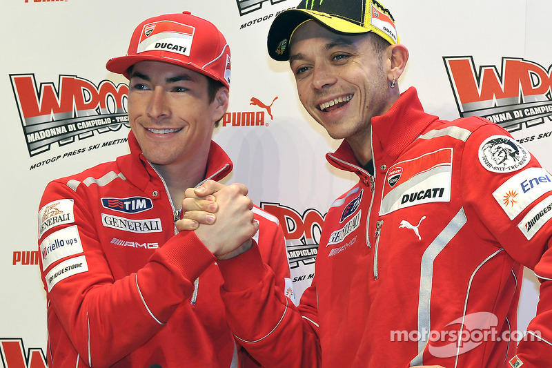 Nicky Hayden, Ducati e Valentino Rossi, Ducati