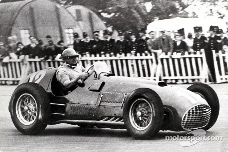 Jose Froilan Gonzalez in the 1951 British Grand Prix, the man who scored Ferrari’s first pole position.