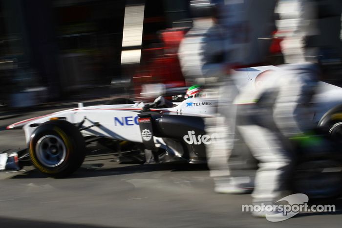 Sergio Perez, Sauber F1 Team en parada de pits