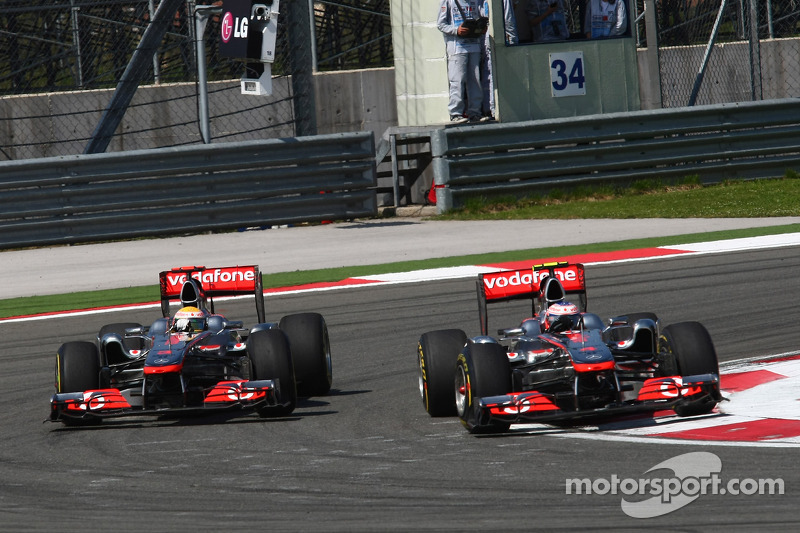 Jenson Button, McLaren Mercedes et Lewis Hamilton, McLaren Mercedes