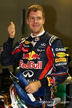 Pole winner Sebastian Vettel, Red Bull Racing