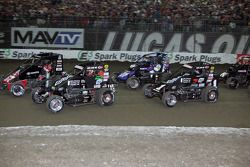 Kevin Swindell, Kyle Larson, Sammy Sindell and Cory Kruseman