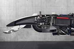 A cutaway view of the Sauber F1.08