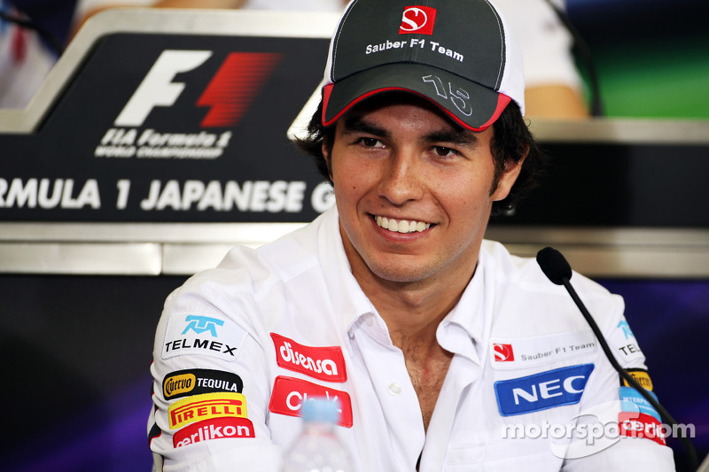 Sergio Perez, Sauber in the FIA Press Conference