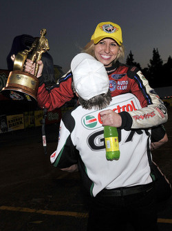 Courtney Force and John Force