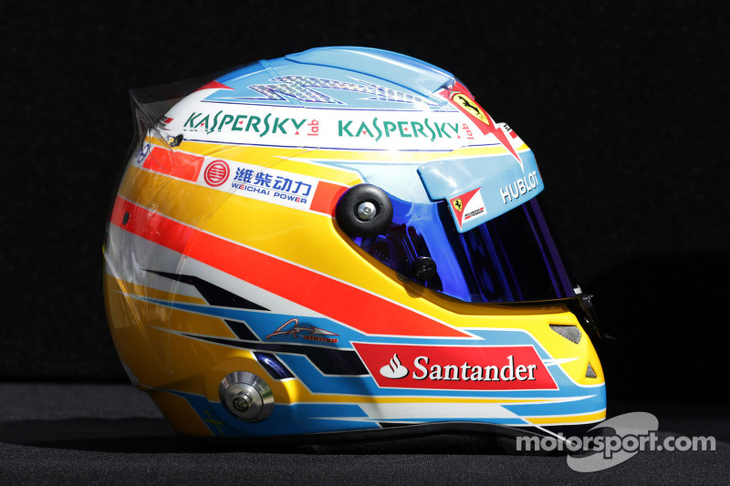 El casco de Fernando Alonso, Ferrari