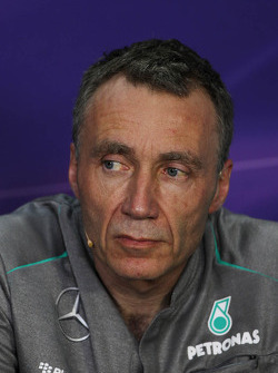 Bob Bell, Diretor Técnico da Mercedes AMG F1, na Conferência de Imprensa da FIA