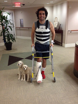 Dario Franchitti leaves the hospital
