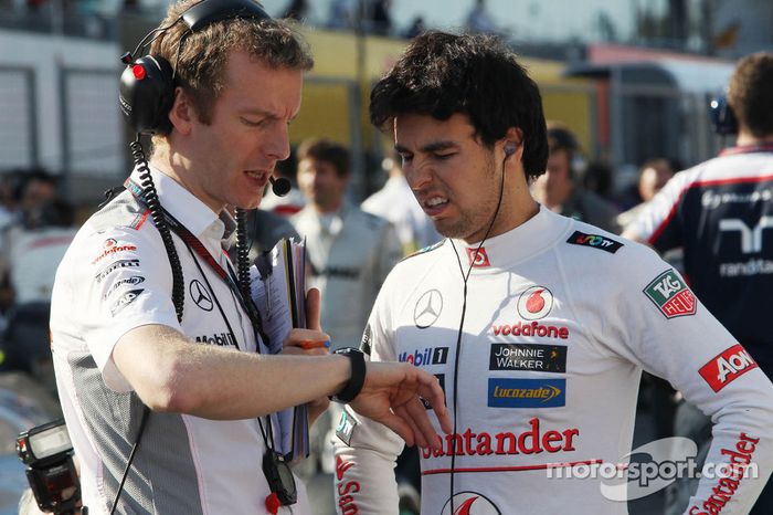 Sergio Pérez, McLaren con Mark Temple, McLaren ingeniero de carrera