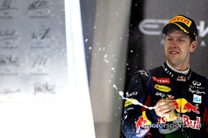 Race winner Sebastian Vettel, Red Bull Racing
