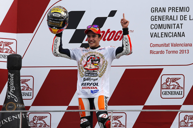 Campeón Marc Márquez, del equipo Repsol Honda 2013