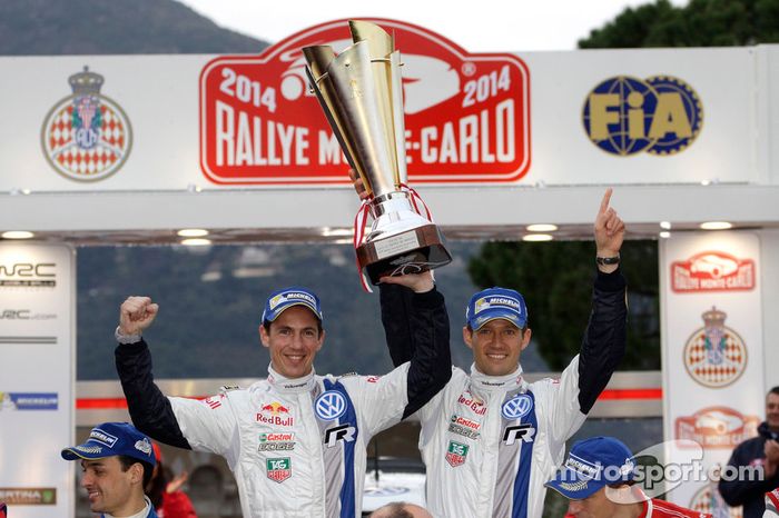 Ganadores Sébastien Ogier y Julien Ingrassia, Volkswagen Polo WRC, Volkswagen Motorsport