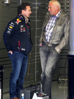 Christian Horner, Director Deportivo de Red Bull Racing, y Dietrich Mateschitz, Dueño de Red Bull