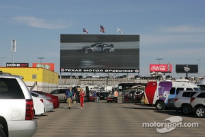 Big Hoss Television on the back straight at Texas Motor Speedway