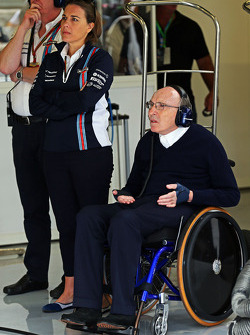 Frank Williams, Williams, Teambesitzer, mit Claire Williams, Williams, Stellvertretende Teamchefin