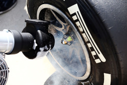 Red Bull Racing RB10 Neumático Pirelli rociada con hielo seco