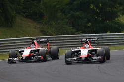 Max Chilton, Marussia F1 Team MR03 and Jules Bianchi, Marussia F1 Team MR03