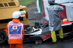 Safety team at work after the crash of Jules Bianchi, Marussia F1 Team