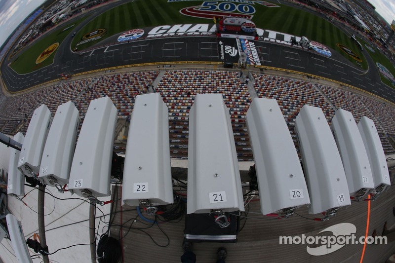 Cameras and sensors used to monitor pit road at NASCAR pit road technology